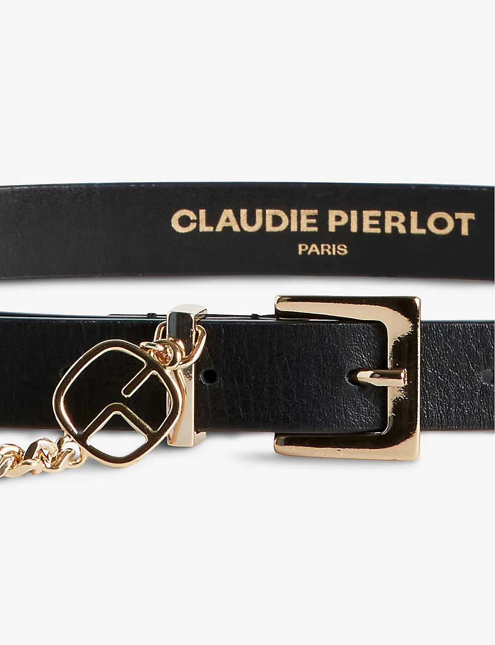 CLAUDIE PIERLOT Alicante Chain-embellished Leather Belt 4 CLAUDIE PIERLOT Alicante Chain-embellished Leather Belt - Image 2