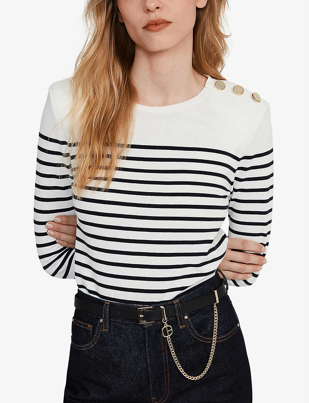 CLAUDIE PIERLOT Alicante Chain-embellished Leather Belt 6 CLAUDIE PIERLOT Alicante Chain-embellished Leather Belt - Image 4