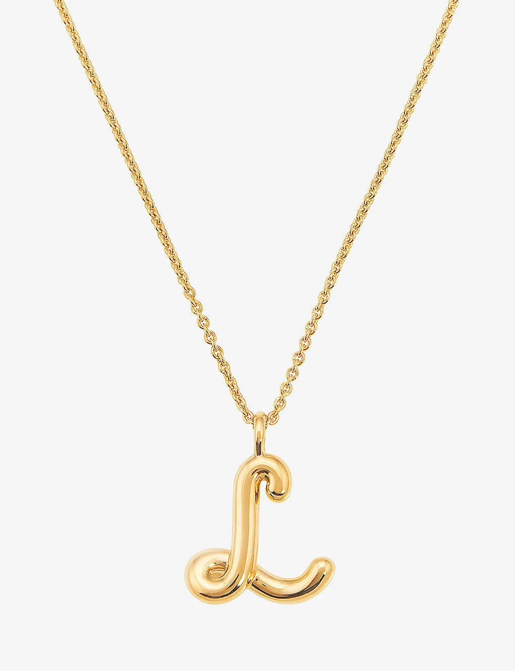 Initial 18ct Yellow Gold-plated Vermeil Recycled Sterling-silver Pendant Necklace 3 Initial 18ct Yellow Gold-plated Vermeil Recycled Sterling-silver Pendant Necklace