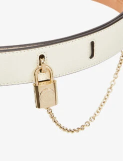 Mulberry Billie Chain-embellished Leather Belt 7 Mulberry Billie Chain-embellished Leather Belt -Glam Pouch Store R03954008 CHALK ALT02