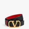 Valentino Garavani VLOGO Reversible Leather Belt -Glam Pouch Store R03957468 NEROROUGEPUR M
