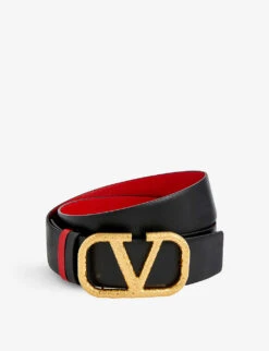 Valentino Garavani VLOGO Reversible Leather Belt