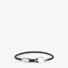 Thomas Sabo Brand-engraved Sterling-silver And Leather Bracelet -Glam Pouch Store R03979878 BLACK M