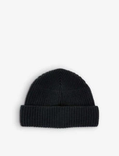 Vivienne Westwood Sporty Logo-embroidered Wool-knit Beanie -Glam Pouch Store R03980773 BLACK ALT02