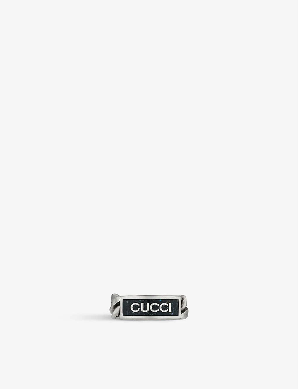 Gucci Logo-embellished Sterling Silver And Enamel Ring 4 Gucci Logo-embellished Sterling Silver And Enamel Ring - Image 2