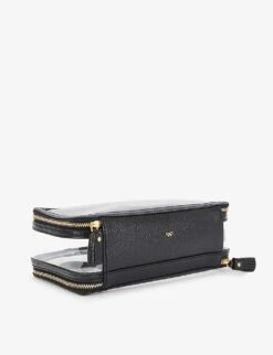 Anya Hindmarch In-flight Recycled Nylon Cosmetics Case -Glam Pouch Store R03982094 BLACK ALT02