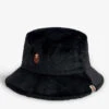 Ape Head Patch Faux-fur Bucket Hat 1 Ape Head Patch Faux-fur Bucket Hat -Glam Pouch Store R03991445 BLACK M