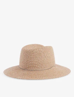 Maison Michel Virginie Ribbon-embellished Straw Fedora Hat 7 Maison Michel Virginie Ribbon-embellished Straw Fedora Hat -Glam Pouch Store R03995196 NATURALCAMEL ALT02