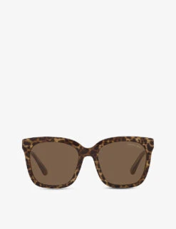 Michael Kors MK2163 San Marino Animal-print Square-frame Acetate Sunglasses