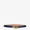 Sonia Petroff Lobster 24ct Yellow Gold-plated Brass And Swarovski Leather Belt
