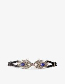 Sonia Petroff Dragon Fish Leather And Palladium Silver-plated Belt