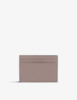Panama Cross-grain Leather Cardholder 7 Panama Cross-grain Leather Cardholder -Glam Pouch Store R03999298 TAUPEBROWN ALT02
