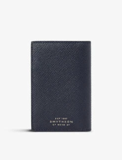 Panama Six-card Slot Folded Leather Card Holder 7 Panama Six-card Slot Folded Leather Card Holder -Glam Pouch Store R03999304 NAVY ALT02
