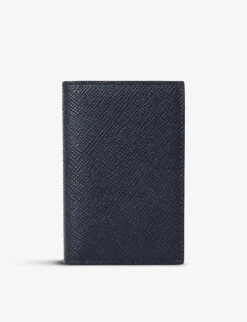 Panama Six-card Slot Folded Leather Card Holder