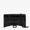 Balenciaga Hourglass Croc-embossed Leather Cross-body Bag