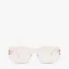 FENDI FE40066U Shield-frame Metal Sunglasses 2 FENDI FE40066U Shield-frame Metal Sunglasses -Glam Pouch Store R04008851 GOLD M