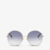 Chloé CH0112S Round-frame Metal Sunglasses -Glam Pouch Store R04008960 GOLD M