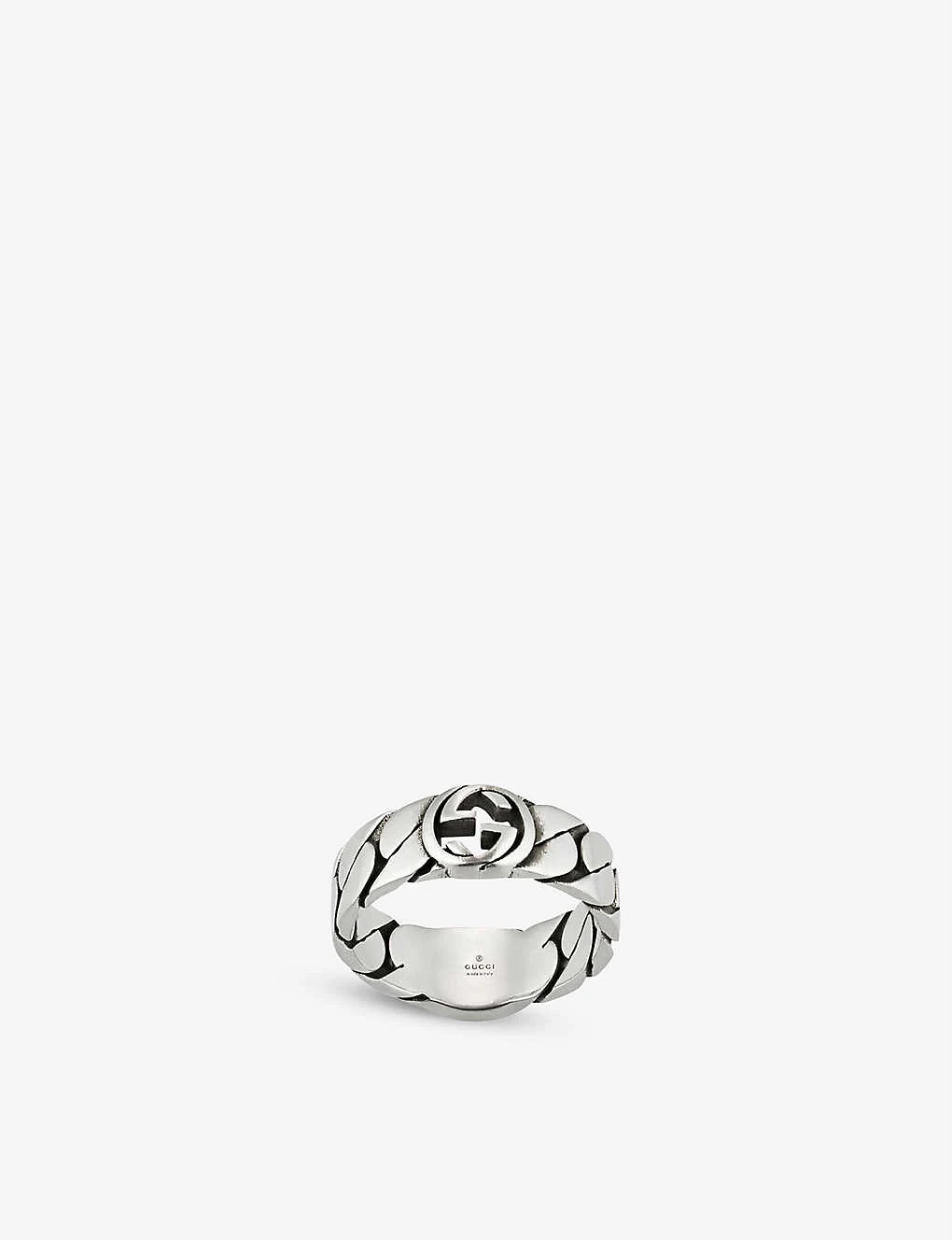 Gucci Interlocking G Sterling-silver Ring 5 Gucci Interlocking G Sterling-silver Ring - Image 3