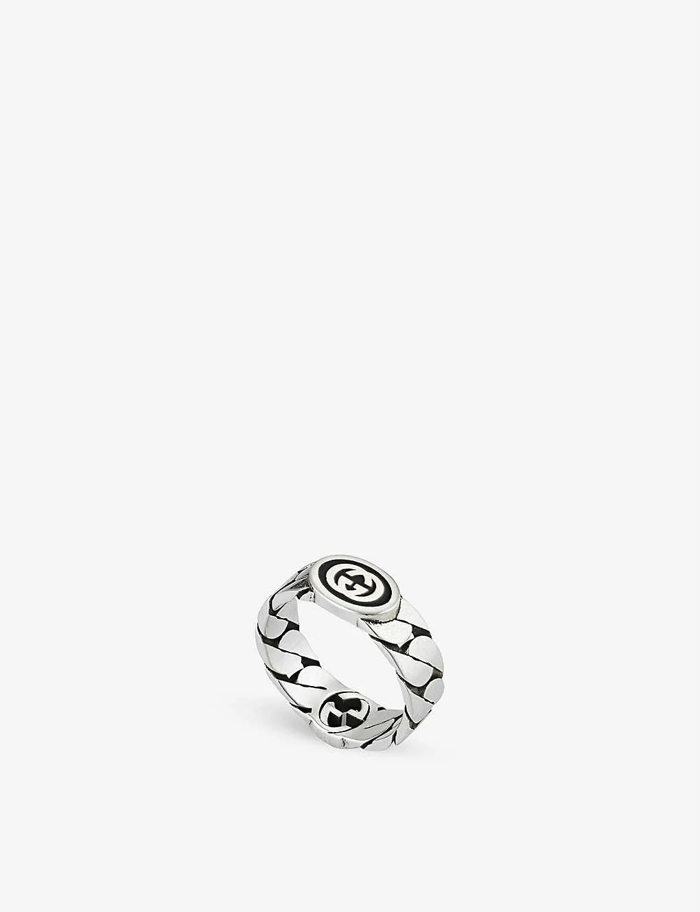 Gucci Interlocking G Sterling-silver Ring 3 Gucci Interlocking G Sterling-silver Ring