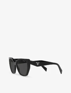 Prada PR 19ZS Cat-eye Frame Acetate Sunglasses -Glam Pouch Store R04053918 BLACK ALT03