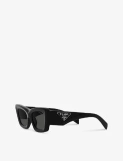 Prada PR 13ZS Cat-eye Acetate Sunglasses -Glam Pouch Store R04053927 BLACK ALT03
