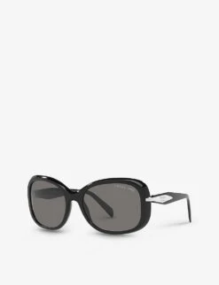 Prada PR 04ZS Square-frame Acetate Sunglasses -Glam Pouch Store R04053945 BLACK ALT02