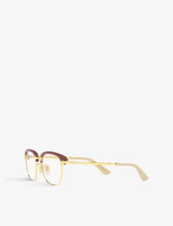 Gucci GG1132S Rectangular-frame Metal Optical Glasses -Glam Pouch Store R04053954 GOLD ALT02
