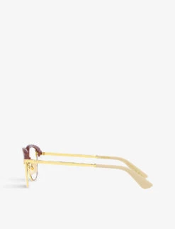 Gucci GG1132S Rectangular-frame Metal Optical Glasses -Glam Pouch Store R04053954 GOLD ALT03