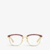Gucci GG1132S Rectangular-frame Metal Optical Glasses -Glam Pouch Store R04053954 GOLD M