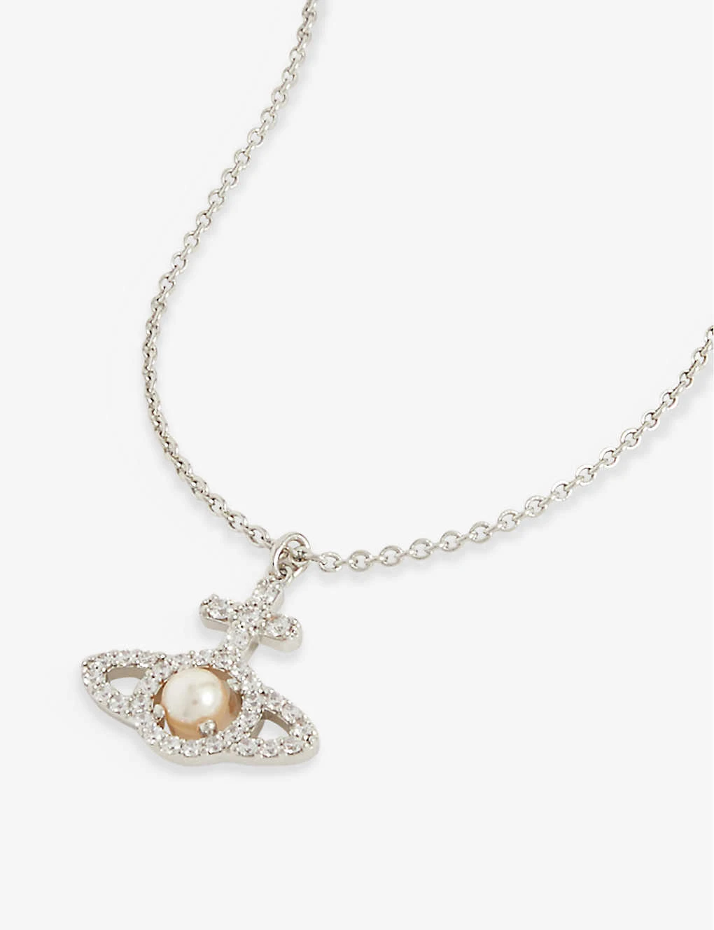 Olympia Silver-tone Brass And Cubic Zirconia Necklace 5 Olympia Silver-tone Brass And Cubic Zirconia Necklace - Image 3