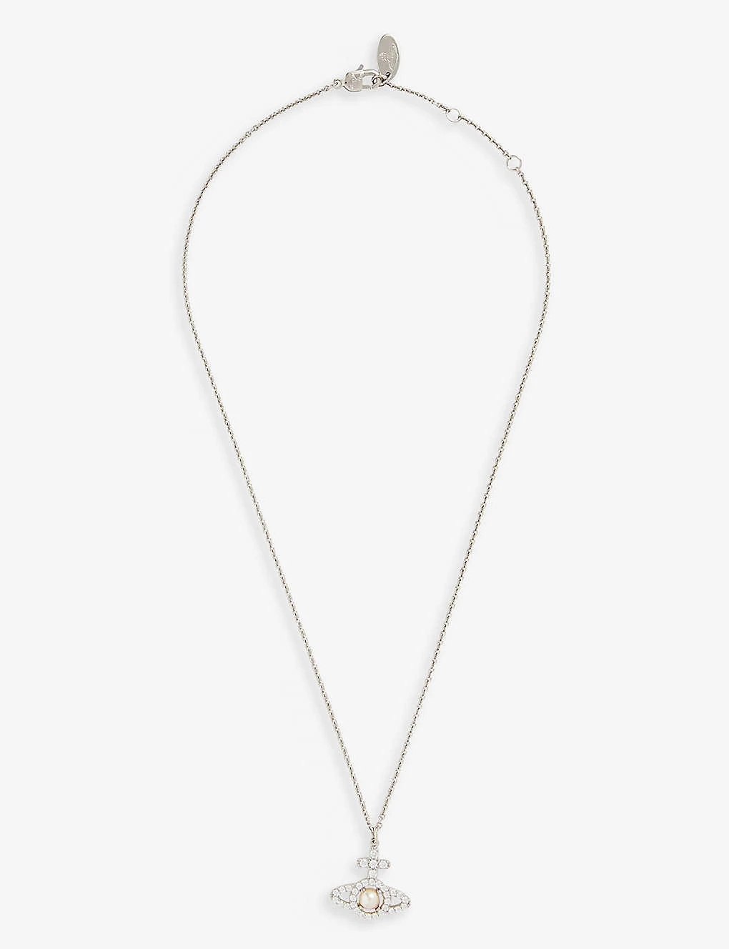 Olympia Silver-tone Brass And Cubic Zirconia Necklace 3 Olympia Silver-tone Brass And Cubic Zirconia Necklace