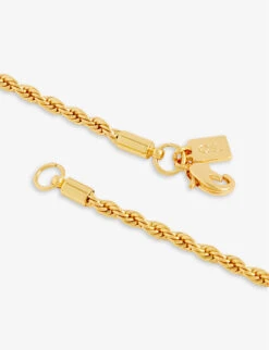 Rope Chain 18ct Yellow Gold-plated Brass Necklace -Glam Pouch Store R04063442 GOLD ALT02