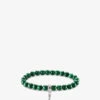 Thomas Sabo Beaded Faux-malachite And Sterling Silver Charm Bracelet