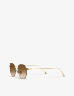 Giorgio Armani AR6138T Pillow-frame Titanium Sunglasses 8 Giorgio Armani AR6138T Pillow-frame Titanium Sunglasses -Glam Pouch Store R04076358 GOLD ALT02