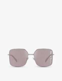 Miu Miu MU 51YS Square-frame Metal Sunglasses