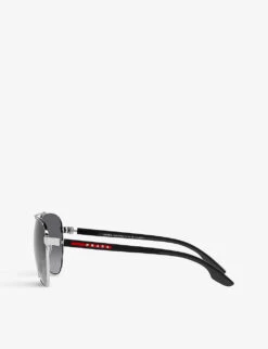 Prada Linea Rossa PS 50YS Aviator Metal Sunglasses 9 Prada Linea Rossa PS 50YS Aviator Metal Sunglasses -Glam Pouch Store R04076452 SILVER ALT03