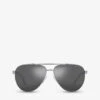 Prada Linea Rossa PS 52YS Aviator-frame Metal Sunglasses 2 Prada Linea Rossa PS 52YS Aviator-frame Metal Sunglasses -Glam Pouch Store R04076453 GREY M