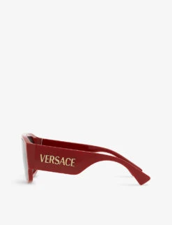 Versace VE4439 Pillow-frame Logo-embellished Nylon Sunglasses -Glam Pouch Store R04076595 RED ALT03