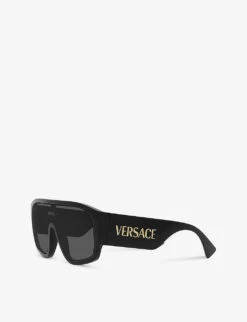 Versace VE4439 Pillow-frame Nylon Sunglasses -Glam Pouch Store R04076597 BLACK ALT02