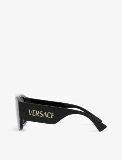 Versace VE4439 Pillow-frame Nylon Sunglasses -Glam Pouch Store R04076597 BLACK ALT03