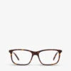 Gucci GG1159O Rectangle Acetate Glasses 2 Gucci GG1159O Rectangle Acetate Glasses -Glam Pouch Store R04076760 BROWN M
