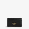 Prada Brand-plaque Leather Wallet 2 Prada Brand-plaque Leather Wallet -Glam Pouch Store R04078473 BLACK M