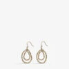 Double-teardrop Brass Drop Earrings -Glam Pouch Store R04080241 GOLD M