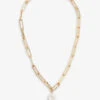 The Baroque Pearl Layer 24ct Yellow-gold Plated Brass Necklace -Glam Pouch Store R04082390 24GOLD M