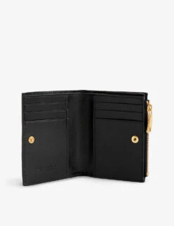 Bottega Veneta Intrecciato Leather Card Holder 10 Bottega Veneta Intrecciato Leather Card Holder -Glam Pouch Store R04083043 BLACKGOLD ALT03