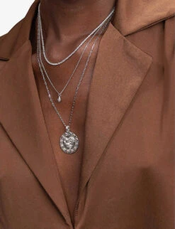 Aries Bold Zodiac Plated Recycled 925 Sterling-silver Necklace 7 Aries Bold Zodiac Plated Recycled 925 Sterling-silver Necklace -Glam Pouch Store R04083506 SILVER ALT02