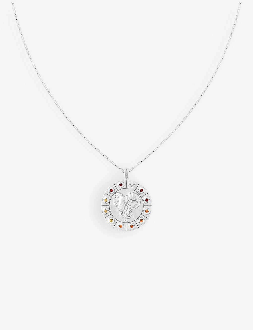 Aries Bold Zodiac Plated Recycled 925 Sterling-silver Necklace 3 Aries Bold Zodiac Plated Recycled 925 Sterling-silver Necklace