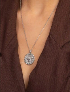 Taurus Bold Zodiac Plated Recycled 925 Sterling-silver Necklace -Glam Pouch Store R04083507 SILVER ALT02