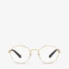 Bvlgari BV1119 Round-frame Metal Glasses -Glam Pouch Store R04085092 GOLD M