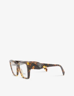 Prada PR 09ZV Tortoiseshell-effect Square-frame Acetate Optical Glasses 9 Prada PR 09ZV Tortoiseshell-effect Square-frame Acetate Optical Glasses -Glam Pouch Store R04085101 BROWN ALT02